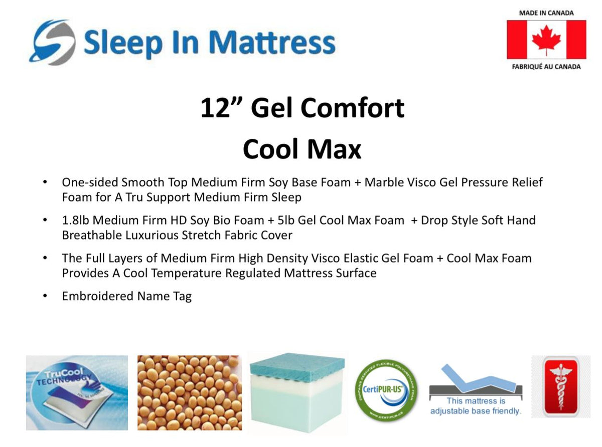 Gel Comfort 12 Inch Mattress
