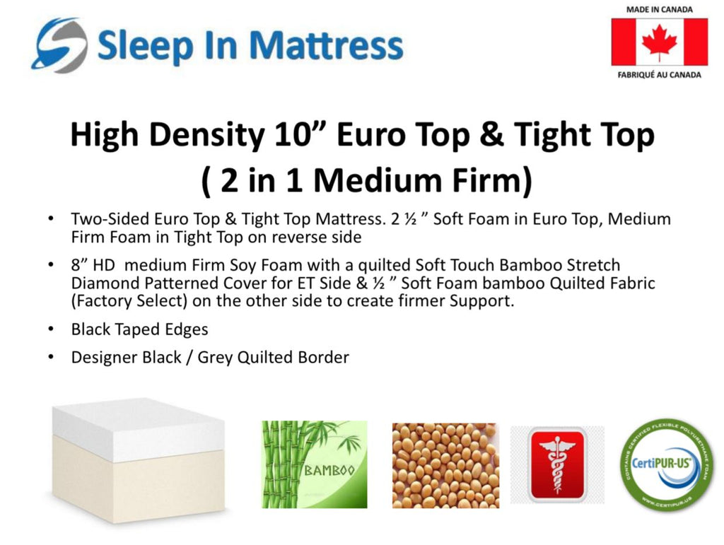 High Density Medium Firm Pillow Top Mattress