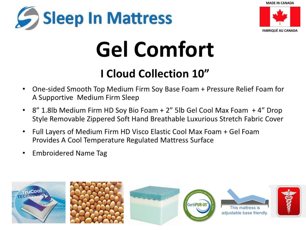 Gel Comfort 10 Inch Mattress