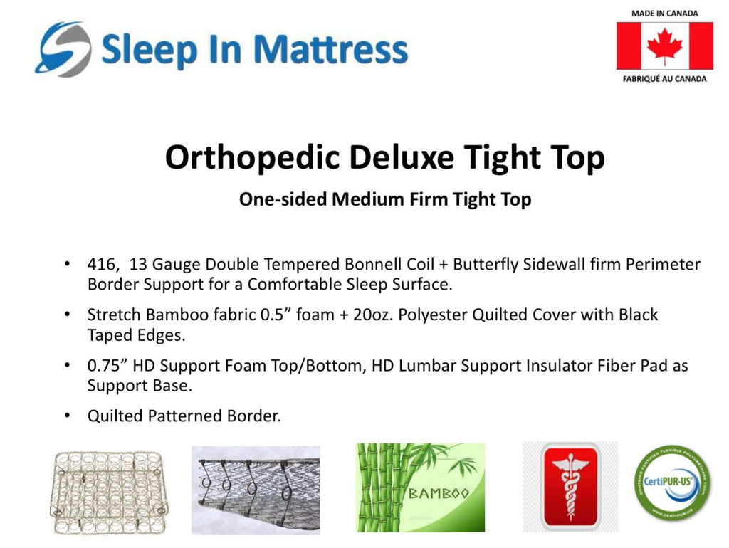 Orthopedic Deluxe Tight Top Mattress - detail