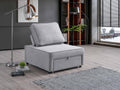 Napier grey sleeper chair that converts to a single bed