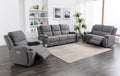 Pemberton grey fabric power reclining loveseat
