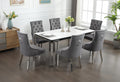 Alliston 7-piece dining set with ceramic marble top