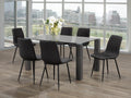 Hillsburgh 7-piece glass-top dining set with wood legs