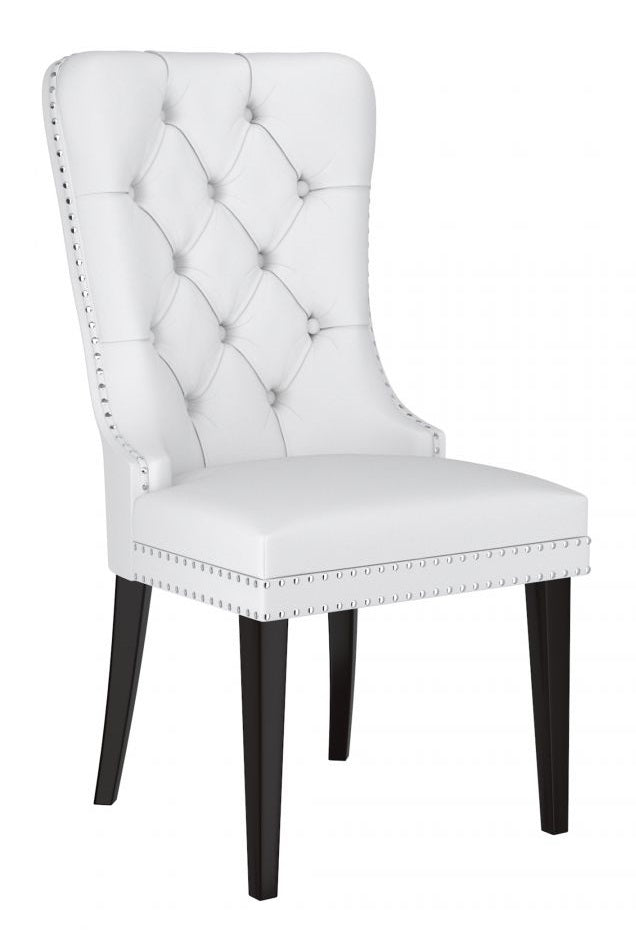 Jarvis white faux-leather dining chair
