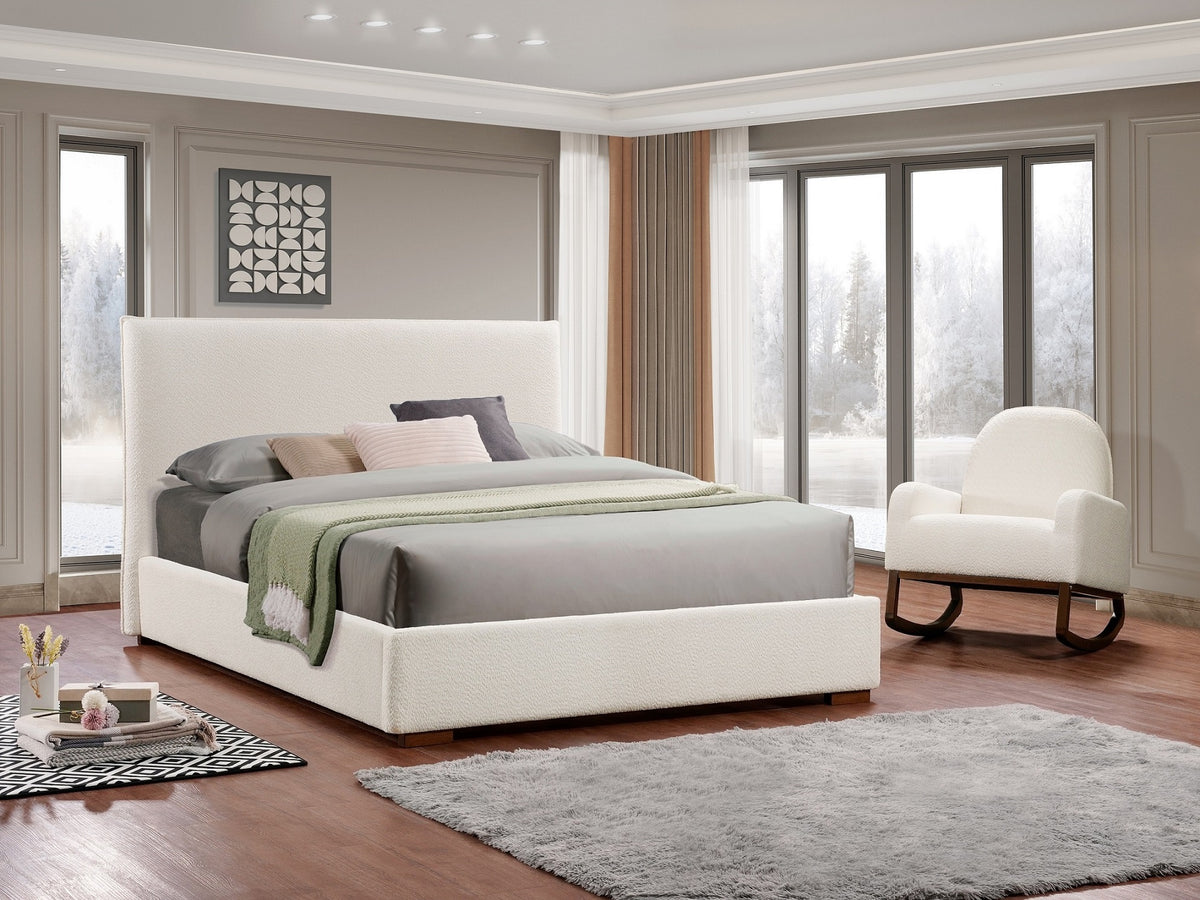 Teddington beige boucle bed