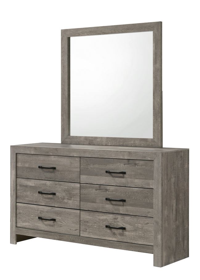 Charlotte nightstand in matching driftwood gray finish