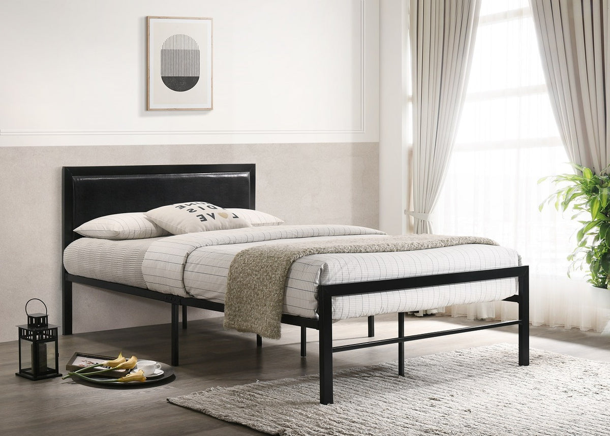 Humber black metal single bed frame