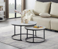 Baldwin set of two round sintered stone coffee tables