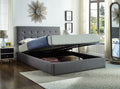 Bartlett grey fabric lift storage bed