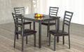 Milton 5-piece grey dinette set with table and four chairs