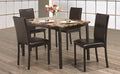 Applewood 5-piece dinette set with faux marble tabletop and four chairs