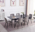 Gravenhurst 7-piece extension dining set with black marble top