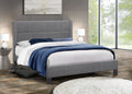 Rushton dark grey fabric bed with contrast stitching