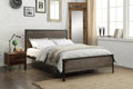 Pinewood wood-panel bed with steel frame