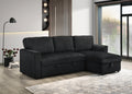 Waverley black sofa bed sectional with reversible chaise