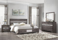 Seville Harper weathered grey platform bed