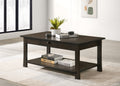 Broadview espresso coffee table with storage drawer