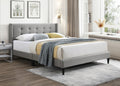 Larchmont grey fabric wing bed in a box
