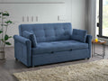 Enderby medium sofa bed sectional in slate blue fabric