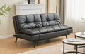 Berkeley klik klak sofa bed in black PU leather
