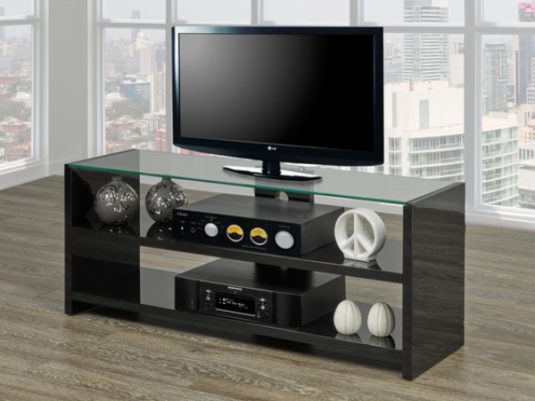 Rathburn black high gloss TV stand