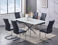 Georgetown 7-piece dining set with white marble glass top