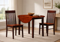 Gerrard 3-piece espresso dinette set with compact table and two chairs