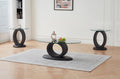 Oriole charcoal grey coffee table set with O-shaped base
