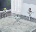 Lawrence modern chrome 3-piece coffee table set