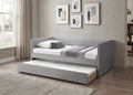 Ferndale grey fabric day bed with trundle