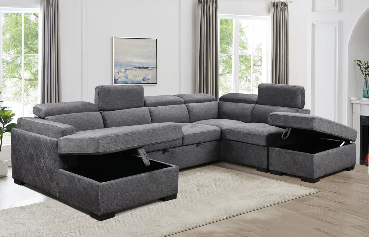 Wolfrey left facing sofa bed sectional