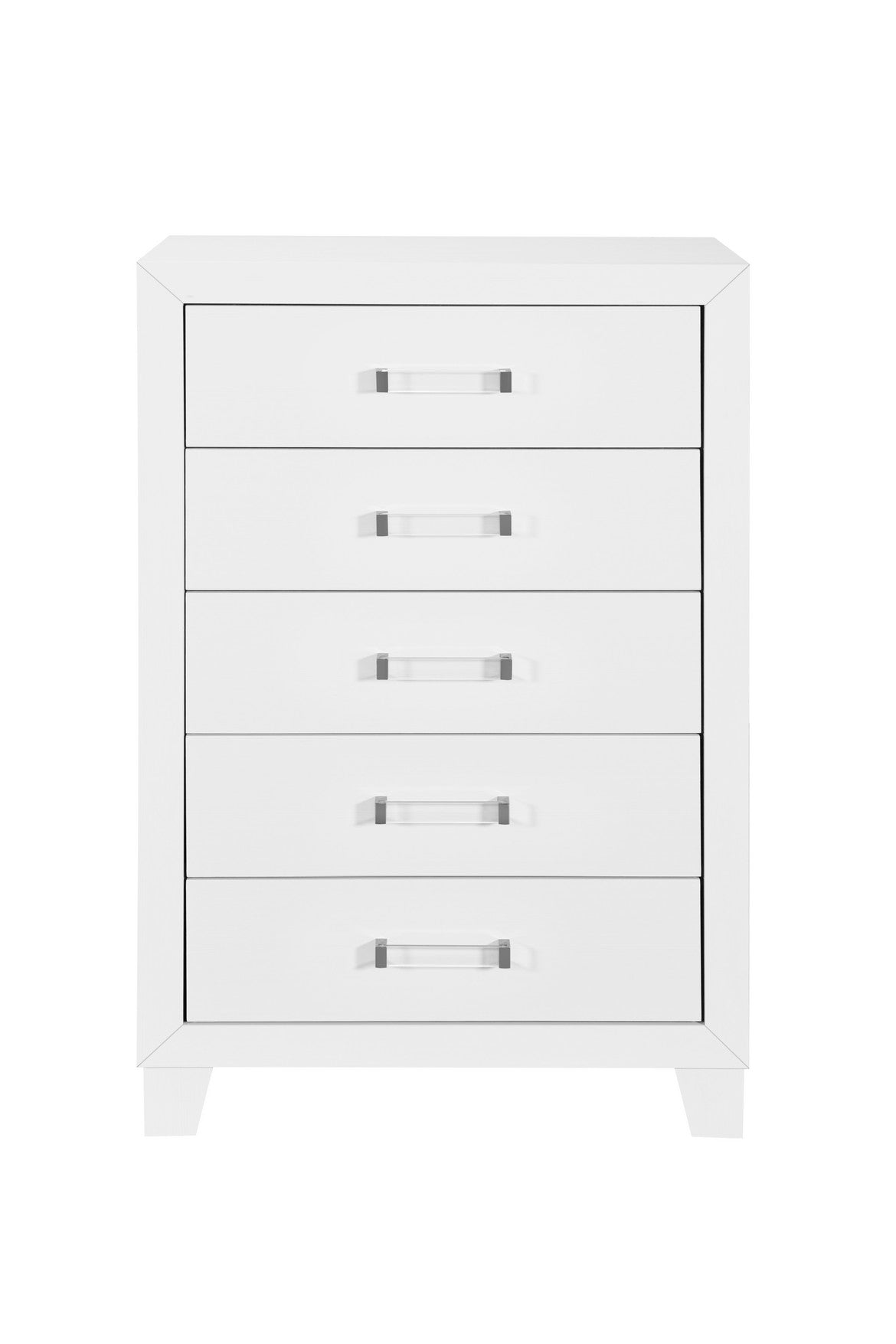Luccia-White nightstand in matching white finish