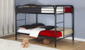 Bronte black steel double over double bunk bed