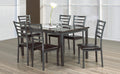 Aurora 7-piece grey dining set with table and six chairs