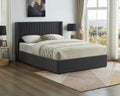 Killarney grey velvet wingback storage bed