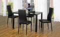 Midland 5-piece dinette set with black glass top