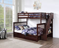 Rondeau espresso mission bunk bed with stairs single over double