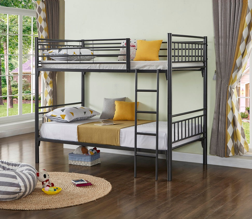 Selkirk grey steel single bunk bed