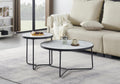 Agincourt set of two round sintered stone coffee tables