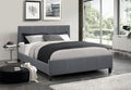 Hillsdale dark grey fabric bed with adjustable headboard