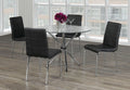 Newmarket glass-top dinette set with chrome legs