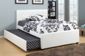 Rosedale white faux-leather day bed with pull-out trundle