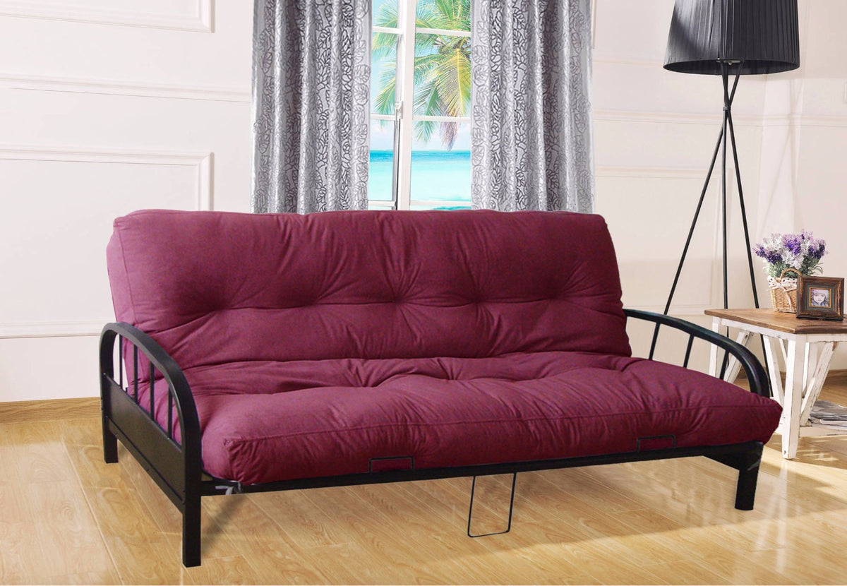 Seaton black metal futon frame