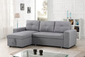 Bingham grey sofa bed sectional with reversible chaise