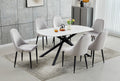 Nobleton 7-piece dining set with white marble top