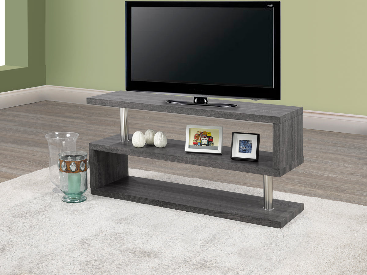 Cornell grey TV stand with storage