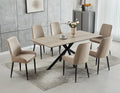 Mono 7-piece dining set with wood top