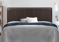 Bloor espresso faux-leather double headboard