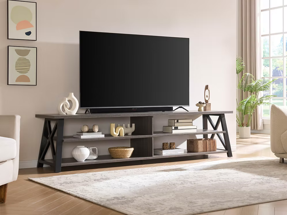 Fenwick modern TV stand with storage